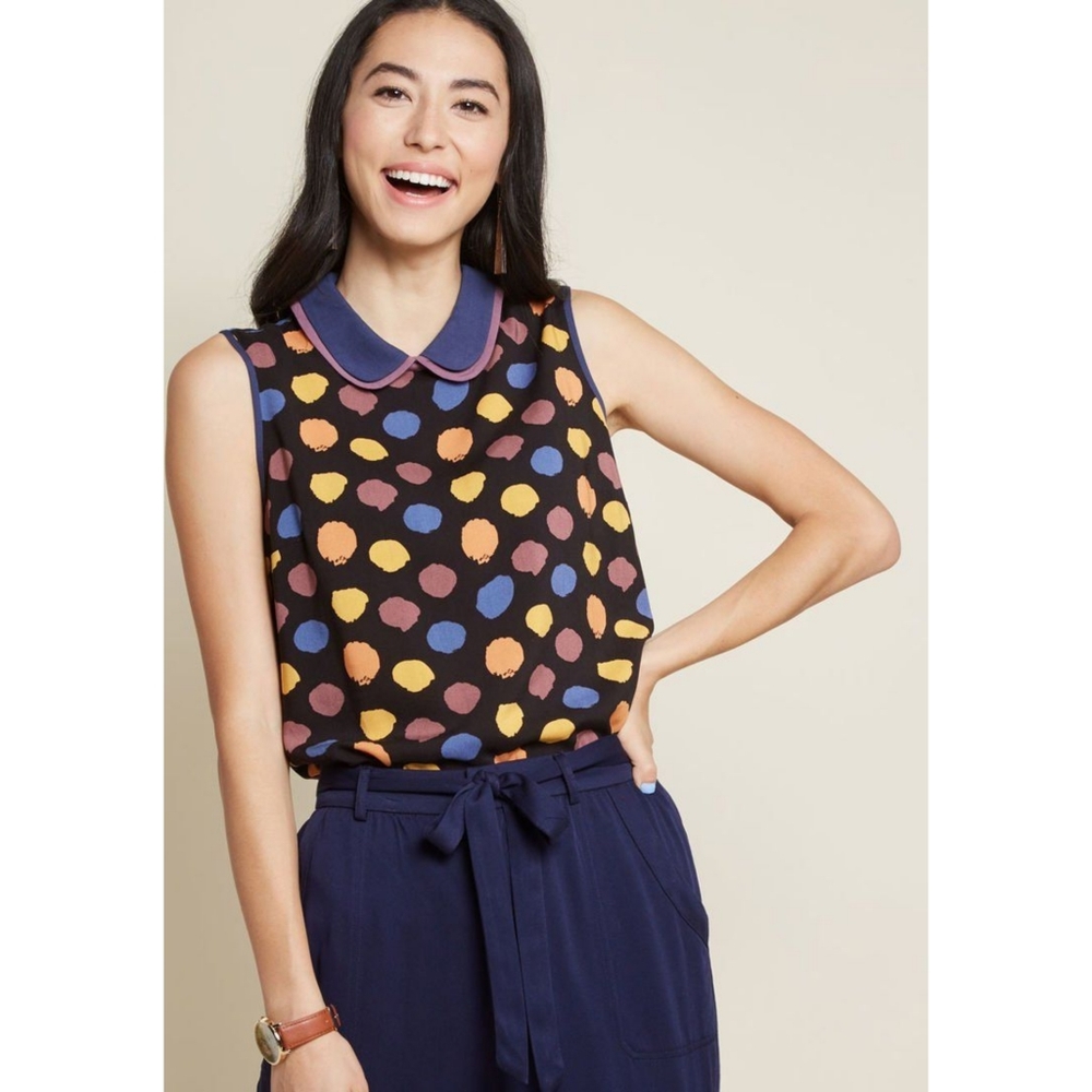 MODCLOTH | doubly delightful polka dot top